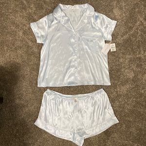 “The Mrs” baby blue pj set